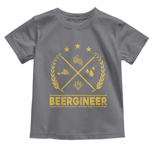 Funny Beergineer Toddler T Shirt Homebrew Craft Beer Drinking Lover TS11 Charcoal Print Your Wear