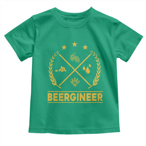 Funny Beergineer Toddler T Shirt Homebrew Craft Beer Drinking Lover TS11 Irish Green Print Your Wear