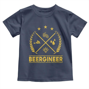 Funny Beergineer Toddler T Shirt Homebrew Craft Beer Drinking Lover TS11 Navy Print Your Wear