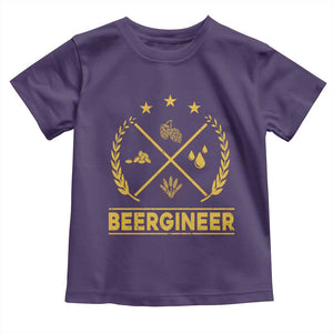 Funny Beergineer Toddler T Shirt Homebrew Craft Beer Drinking Lover TS11 Purple Print Your Wear
