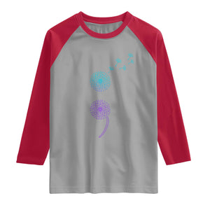 Semicolon Suicide Prevention Awareness Dandelion Graphic Raglan Shirt