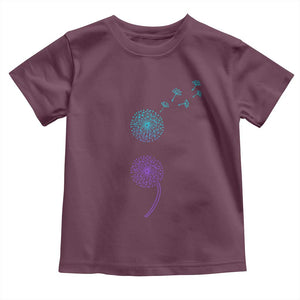 Semicolon Suicide Prevention Awareness Dandelion Graphic Toddler T Shirt