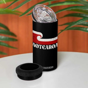 Aotearoa New Zealand Vintage Maori Flag Tino Rangatiratanga 4 in 1 Can Cooler Tumbler TS11 Print Your Wear