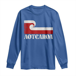 Aotearoa New Zealand Vintage Maori Flag Tino Rangatiratanga Long Sleeve Shirt