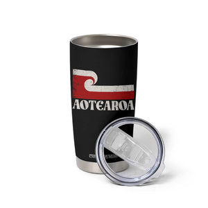 Aotearoa New Zealand Vintage Maori Flag Tino Rangatiratanga Tumbler Cup TS11 Print Your Wear
