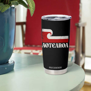 Aotearoa New Zealand Vintage Maori Flag Tino Rangatiratanga Tumbler Cup TS11 Print Your Wear