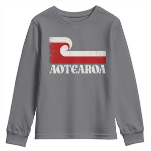 Aotearoa New Zealand Vintage Maori Flag Tino Rangatiratanga Youth Sweatshirt