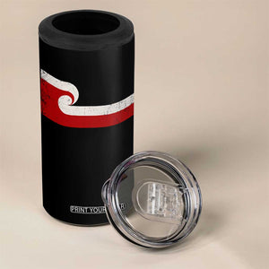 Maori Flag Tino Rangatiratanga 4 in 1 Can Cooler Tumbler Polynesian Heritage New Zealand Pride TS11 Print Your Wear