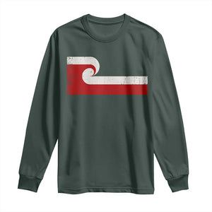 Maori Flag Tino Rangatiratanga Long Sleeve Shirt Polynesian Heritage New Zealand Pride