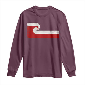 Maori Flag Tino Rangatiratanga Long Sleeve Shirt Polynesian Heritage New Zealand Pride