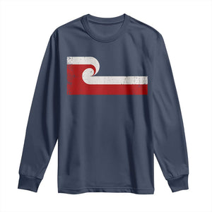 Maori Flag Tino Rangatiratanga Long Sleeve Shirt Polynesian Heritage New Zealand Pride