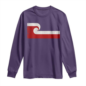 Maori Flag Tino Rangatiratanga Long Sleeve Shirt Polynesian Heritage New Zealand Pride