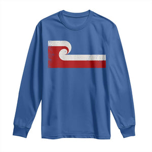 Maori Flag Tino Rangatiratanga Long Sleeve Shirt Polynesian Heritage New Zealand Pride