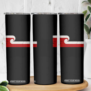 Maori Flag Tino Rangatiratanga Skinny Tumbler Polynesian Heritage New Zealand Pride TS11 Print Your Wear