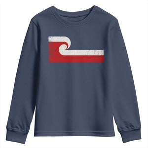 Maori Flag Tino Rangatiratanga Youth Sweatshirt Polynesian Heritage New Zealand Pride