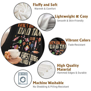 Halloween Dad Throw Blanket Trick Or Treat Dad Tax Dad Get First Dibs On Candy TS11 Print Your Wear