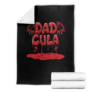 Funny Halloween Couple Throw Blanket Dadcula Dracula Couple Matching TS11 Black Print Your Wear