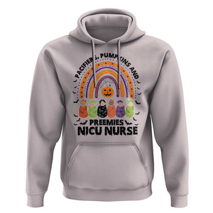 NICU Nurse Halloween Hoodie Pacifiers Pumpkins And Preemies Baby Rainbow Bat TS11 Ice Gray Print Your Wear