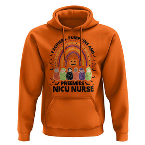 NICU Nurse Halloween Hoodie Pacifiers Pumpkins And Preemies Baby Rainbow Bat TS11 Orange Print Your Wear