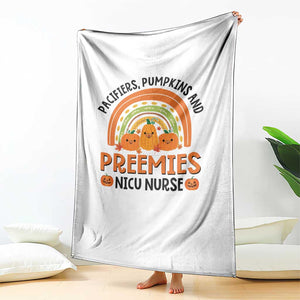 Halloween Nurse Throw Blanket Pacifiers Pumpkins And Preemies Baby Pumpkin Rainbow Fall Season TS11 Print Your Wear