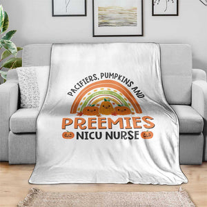 Halloween Nurse Throw Blanket Pacifiers Pumpkins And Preemies Baby Pumpkin Rainbow Fall Season TS11 Print Your Wear