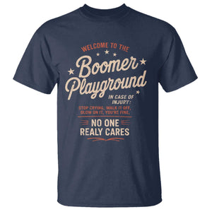 Welcome To The Boomer Playground T Shirt Funny Baby Boomer Generation TS11 Navy Print Your Wear