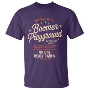 Welcome To The Boomer Playground T Shirt Funny Baby Boomer Generation TS11 Purple Print Your Wear