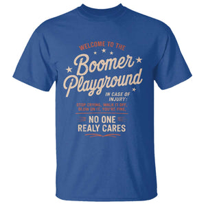 Welcome To The Boomer Playground T Shirt Funny Baby Boomer Generation TS11 Royal Blue Print Your Wear
