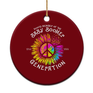 Proud Member Of The Baby Boomer Generation Ceramic Ornament Hippie Sunflower TS11 1pc Red Print Your Wear