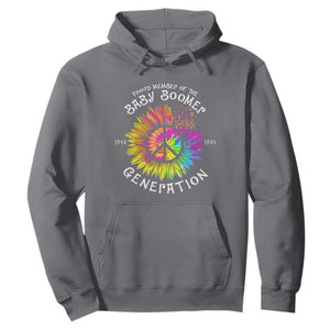 Proud Member Of The Baby Boomer Generation Hoodie Hippie Sunflower TS11 Charcoal Print Your Wear
