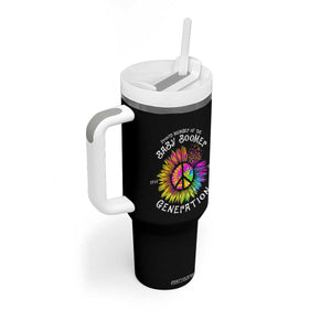Proud Member Of The Baby Boomer Generation Tumbler With Handle Hippie Sunflower - Print Your Wear