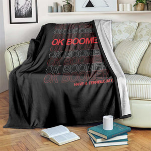 Funny OK Boomer Throw Blanket Gen Z Millennials Generation Meme Joke TS11 Print Your Wear