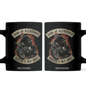 Funny Grumpy Old Biker Coffee Mug Sons Of Alzheimer Where Is My Bike TS11 Black Print Your Wear