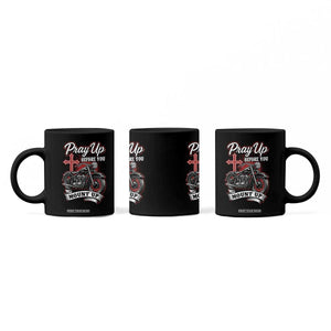 Pray Up Before You Mount Up Coffee Mug Christian Biker Religious Faith TS11 Print Your Wear