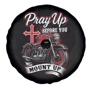 Pray Up Before You Mount Up Spare Tire Cover Christian Biker Religious Faith TS11 Print Your Wear