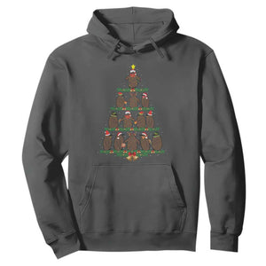 Funny Pesto Christmas Penguin Christmas Tree Hoodie TS11 Dark Heather Print Your Wear