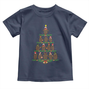 Funny Pesto Christmas Penguin Christmas Tree Toddler T Shirt TS11 Navy Print Your Wear