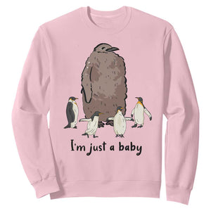 Funny Pesto The Penguin Sweatshirt I'm Just A Baby Meme TS11 Light Pink Print Your Wear