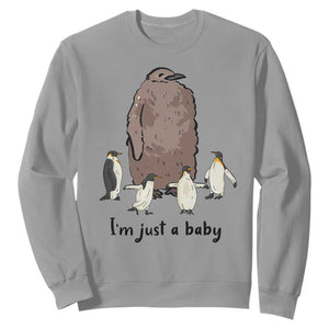 Funny Pesto The Penguin Sweatshirt I'm Just A Baby Meme TS11 Sport Gray Print Your Wear