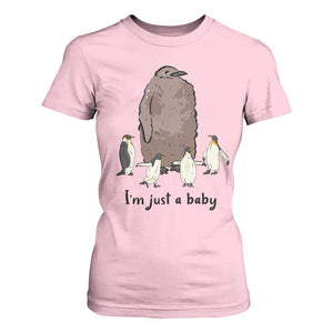 Funny Pesto The Penguin T Shirt For Women I'm Just A Baby Meme TS11 Light Pink Print Your Wear