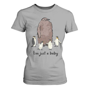 Funny Pesto The Penguin T Shirt For Women I'm Just A Baby Meme TS11 Sport Gray Print Your Wear