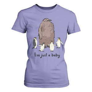 Funny Pesto The Penguin T Shirt For Women I'm Just A Baby Meme TS11 Violet Print Your Wear