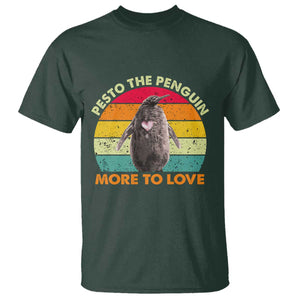 Pesto The Penguin T Shirt More To Love Vintage Sunset Retro TS11 Dark Forest Green Print Your Wear