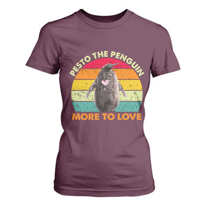 Pesto The Penguin T Shirt For Women More To Love Vintage Sunset Retro TS11 Maroon Print Your Wear