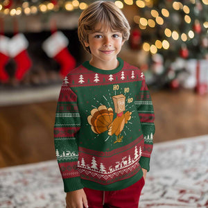 Funny Thanksgiving Xmas Triple Ho Santa Turkey Ugly Christmas Sweater TS11 Christmas Print Your Wear