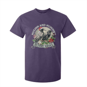 Christmas Viking T Shirt For Kid Huginn And Hunninn's Delivery Service Raven TS11 Purple Print Your Wear