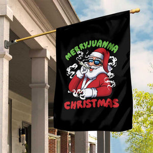 Funny Christmas Weed Garden Flag Merryjuanna Christmas Santa Xmas TS11 Print Your Wear