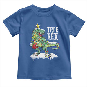 Funny Christmas T-Rex Baby Shirt Tree Rex Dinosaur Xmas Tree TS11 Royal Blue Print Your Wear