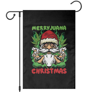 Funny Weed Christmas Garden Flag Merry Juana Xmas Santa TS11 Black Print Your Wear