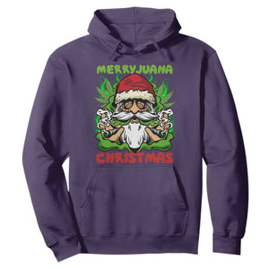 Funny Weed Christmas Hoodie Merry Juana Xmas Santa TS11 Purple Print Your Wear